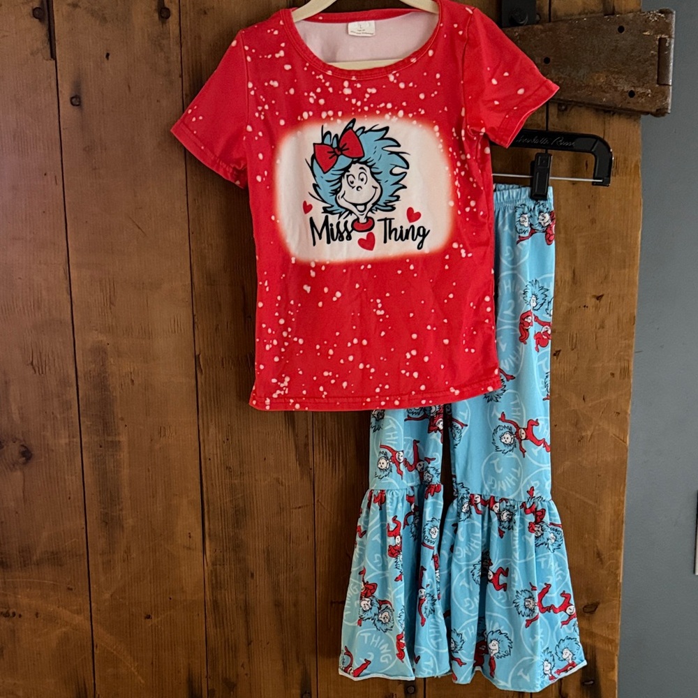 Red and Blue Miss Thing Pajama Set